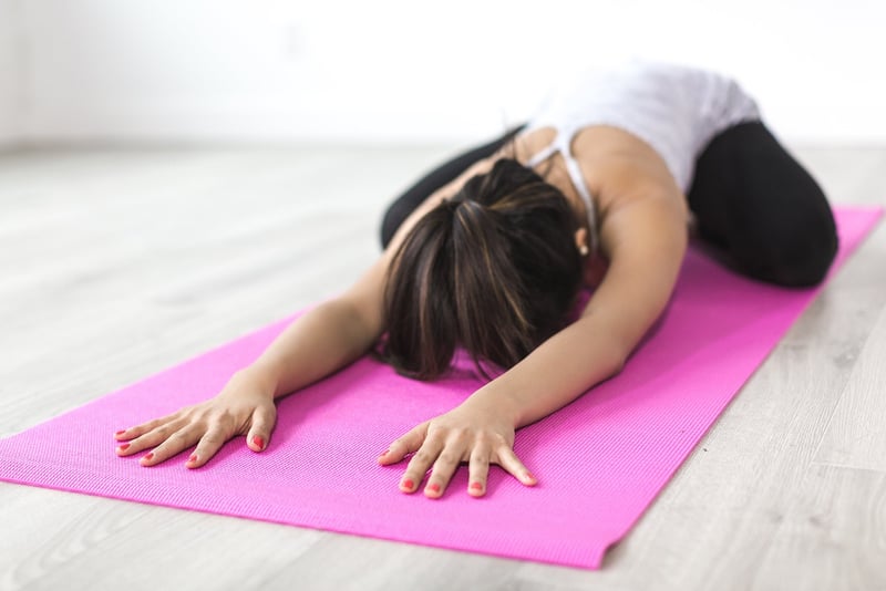 Woman practicing yoga